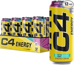 C4 Zero Sugar Energy Drink Cosmic Rainbow 500ml Pack of 12